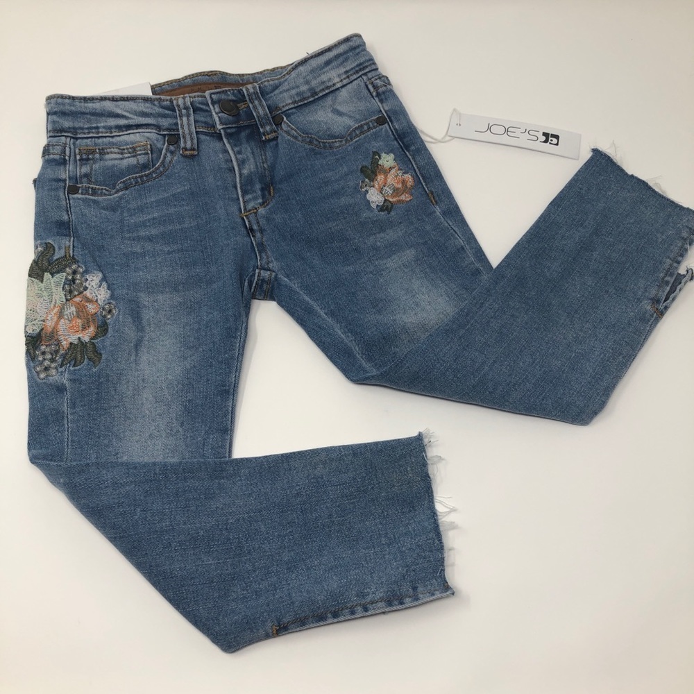 Joe’s Mid Rise Skinny Ankle Distressed Jeans